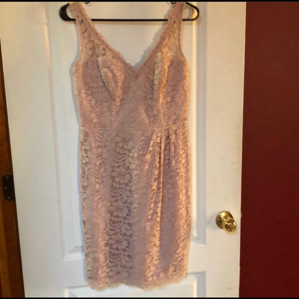 David’s Bridal Dusty Rose Lace Dress